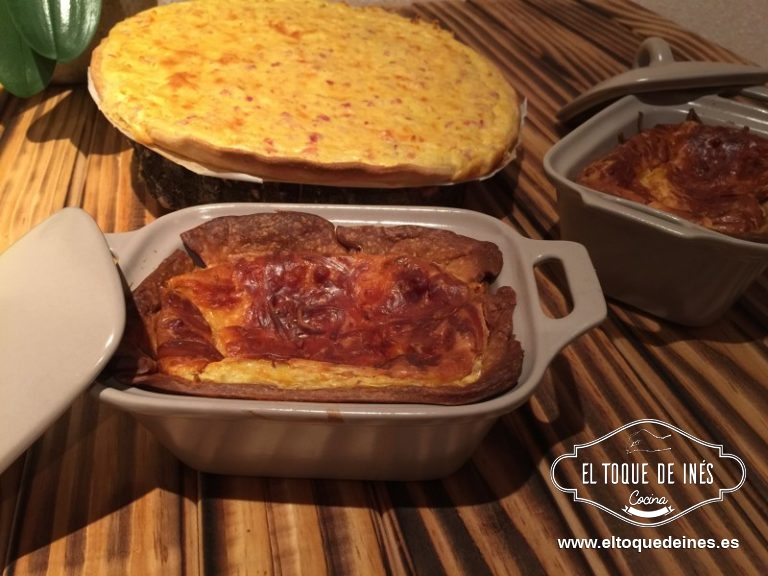 Verter sobre la tartaleta semihorneada y al horno 30 min a 180º.