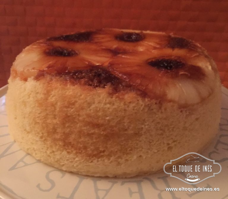 Bizcocho de piña en microondas