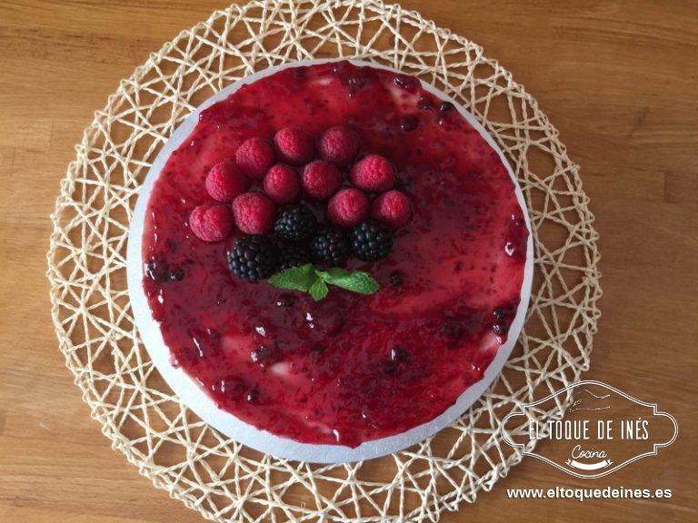 Y lista para disfrutar nuestra tarta de mouse de queso.