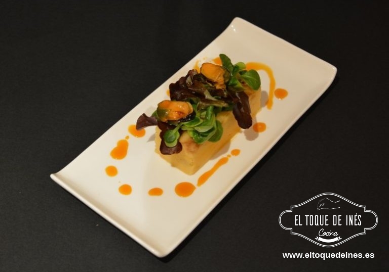 Ensalada de patata con mejillones en escabeche