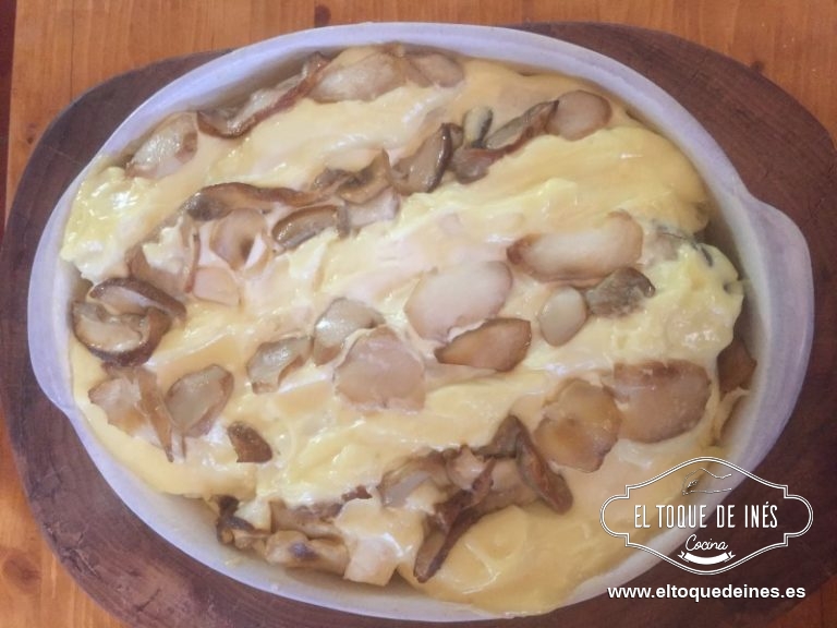 Bacalao con emulsión al pilpil y boletus