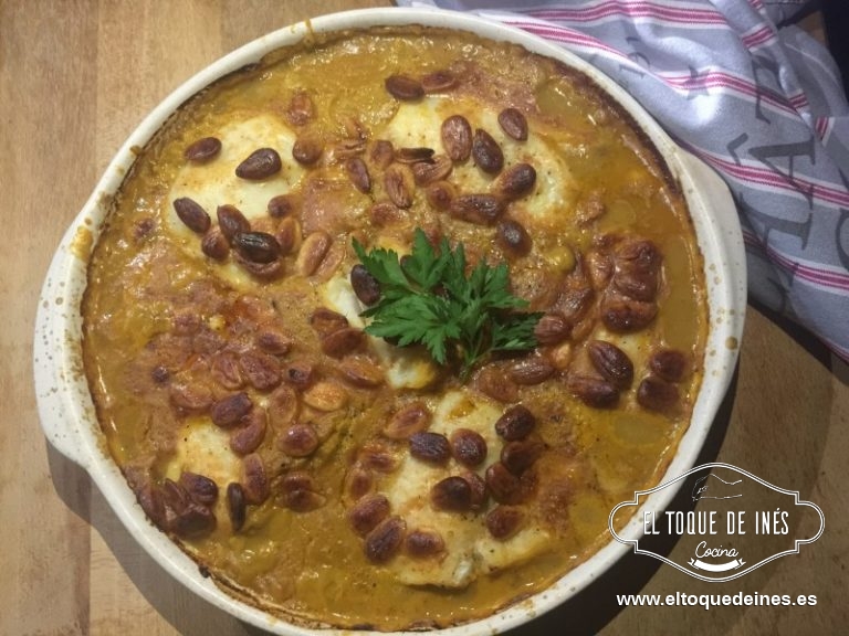 Merluza con salsa de almendras