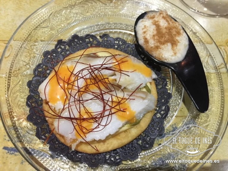 Seguimos con la cafetería Sauces, cuyo pincho se llamaba "El desarme" (luego os cuento a que se debía ese nombre, me dejó impresionada).