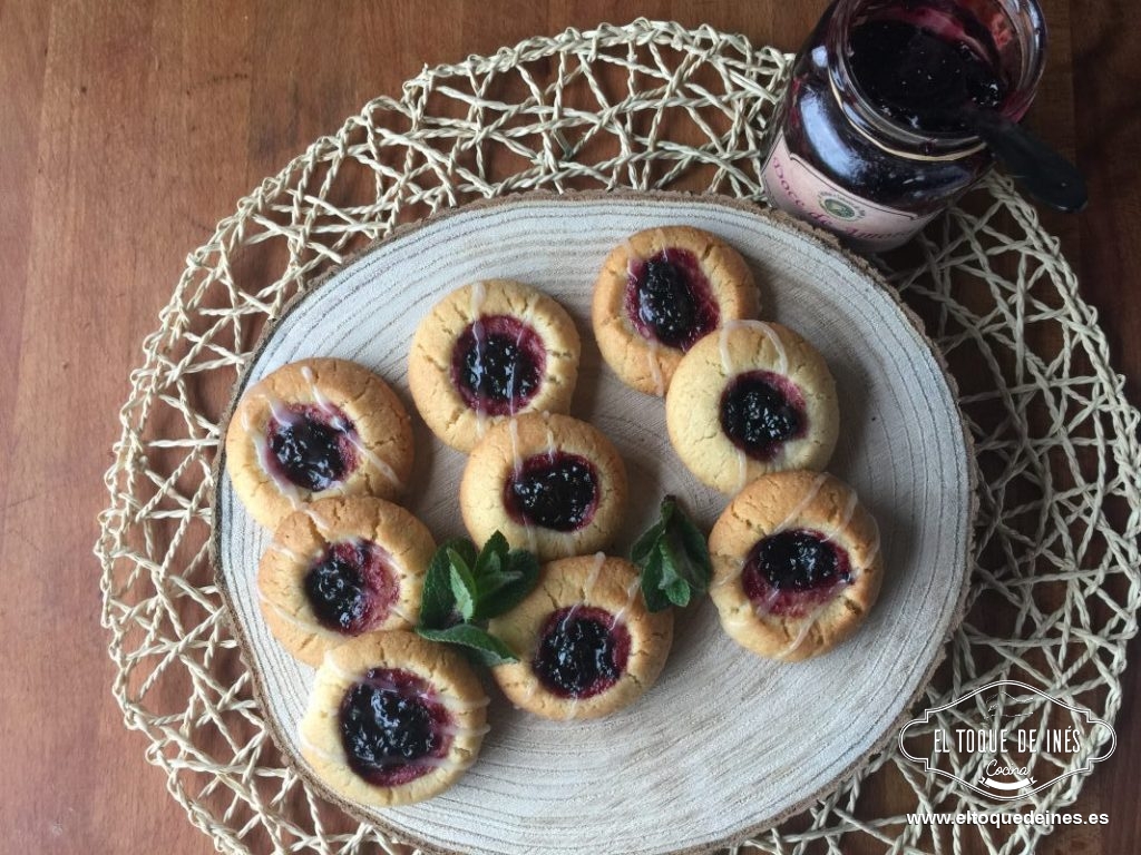 Galletas shortbread con mermelada