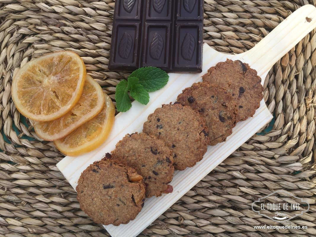 Galletas de centeno con chocolate y naranja El Toque de Inés