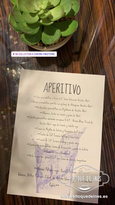 Os dejo la carta de aperitivos... mirad que maravillas!