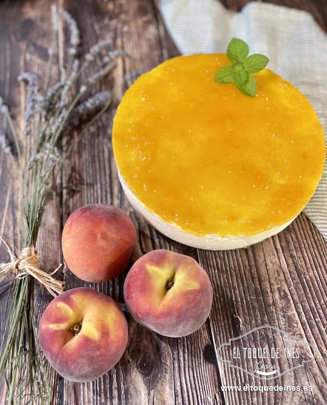 Cheesecake de melocotón
