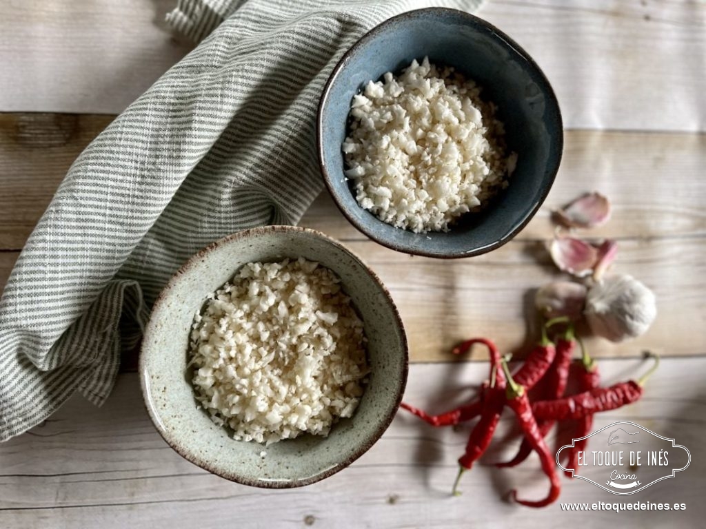 Colirroz o “arroz” de coliflor 
