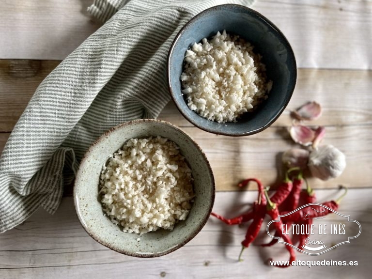 Colirroz o “arroz “ de coliflor