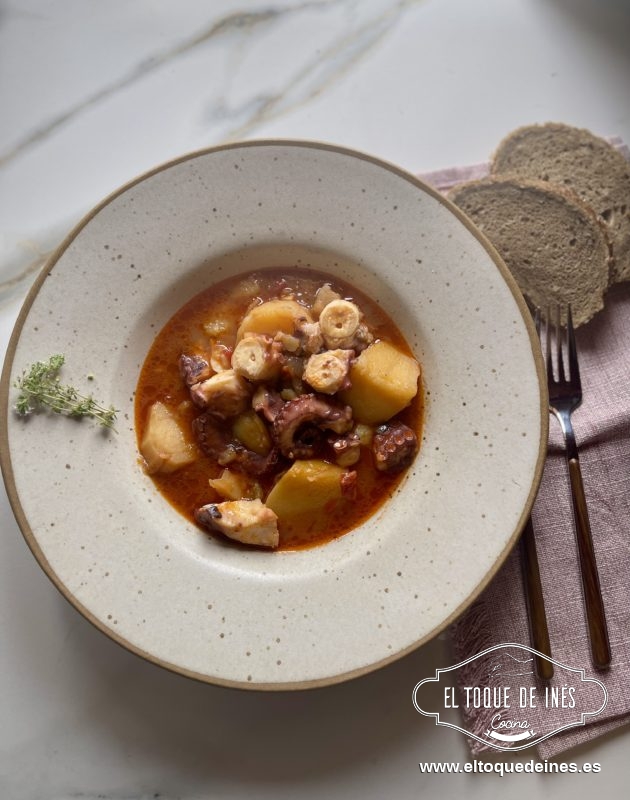 Guiso de pulpo con patatas