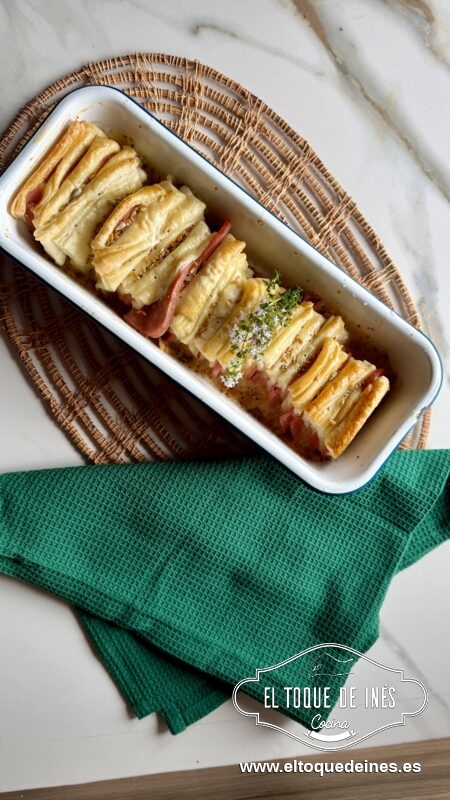 Y al horno durante unos 40 minutos, que veáis que el hojaldre ya está crujiente .