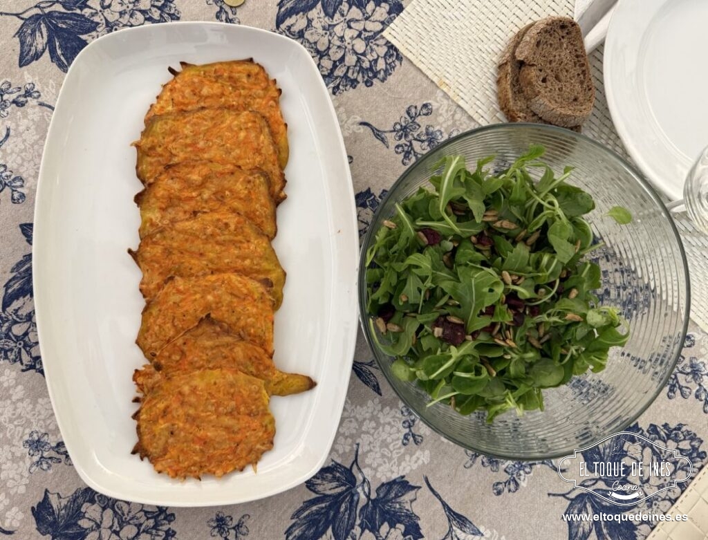 Tortitas de zanahoria y queso