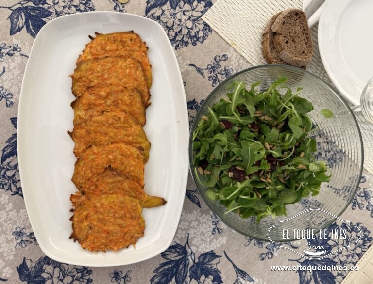 Tortitas de zanahoria y queso